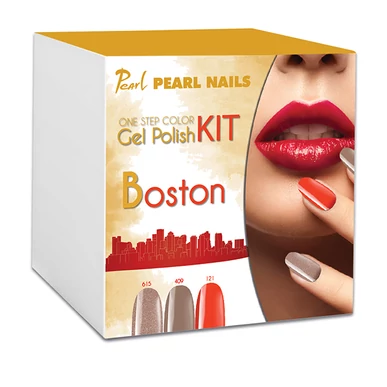 Kit One Step Color gel lac BOSTON - Cappucino|Maro|Roșu