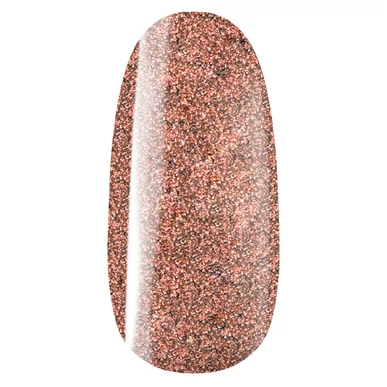 Ojă semipermanentă Roz auriu cu sclipici Pearl Nails Classic Gel Lac 803