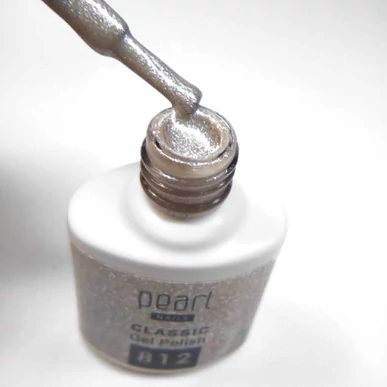 Ojă semipermanentă Gri cu sclipici Pearl Nails Classic Gel Lac 812