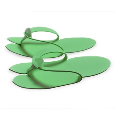 Papuci pedichiură - verde