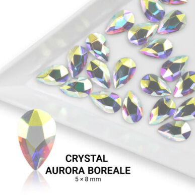 Pietre decorative lacrimă - 5x8mm - Crystal AB
