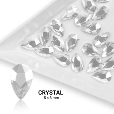 Pietre decorative lacrimă - 5x8mm - Crystal