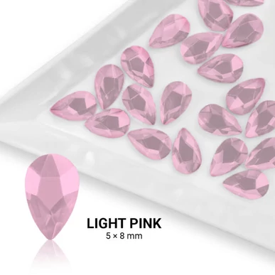 Pietre decorative Unghii lacrimă - 5x8mm - Light Pink