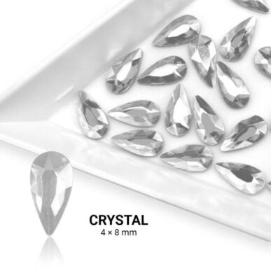 Pietre decorative lacrimă - 4x8mm - Crystal