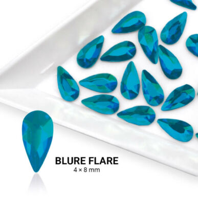 Pietre decorative lacrimă - 4x8mm - Blue Flare