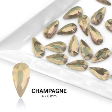 Pietre decorative Unghii lacrimă - 4x8mm - Champagne