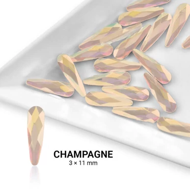 Pietre decorative Unghii lacrimă - 3x11mm - Champagne