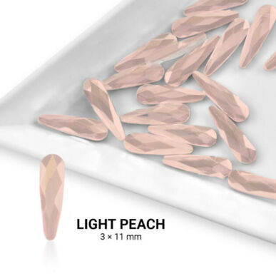 Pietre decorative lacrimă - 3x11mm - Light Peach