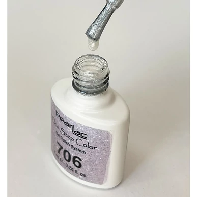 Oja semipermanenta 3 in 1 One Step Color Pearl Nails Argintiu 706
