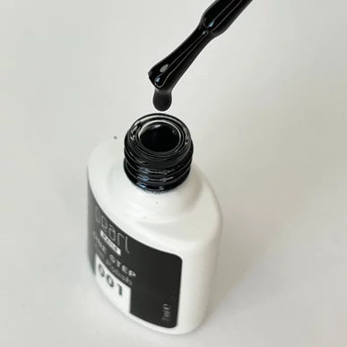 Oja semipermanenta 3 in 1 One Step Color Pearl Nails Negru 001