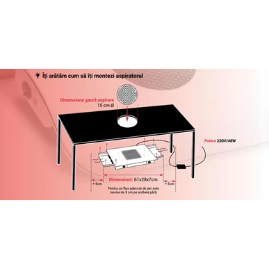 Aspirator de praf incorporabil