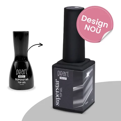  Top Coat lucios fără dispersie Superstar Top Gel Pearl Nails 15 ml