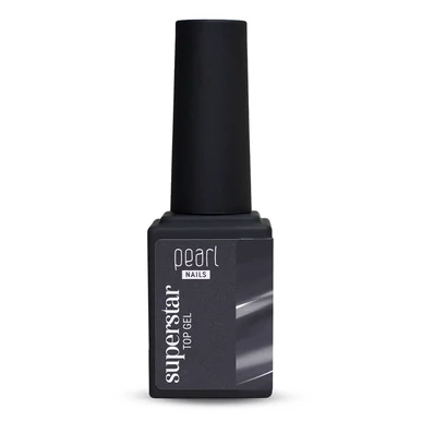 Top Coat lucios fără dispersie Superstar Top Gel Pearl Nails 15 ml