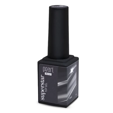 Top Coat lucios fără dispersie Superstar Top Gel Pearl Nails 15 ml