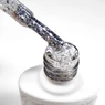 Imagine 2/3 - Ojă semipermanentă Argintiu Holo Pearl Nails Classic Gel Lac 806