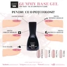 Imagine 3/6 - Bază Rubber Gummy Pearl Nails Cover Pink 15 ml