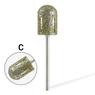 Capăt de freză cilindric din diamant pentru pedichiură - cu tăietură pentru răcire Capăt de freză cilindric din diamant pentru pedichiură - cu tăietură pentru răcire