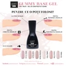 Imagine 2/4 - Bază Rubber Gummy Pearl Nails Milky Pink 15 ml