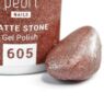 Ojă semipermanentă roz auriu Pearl Nails Matte Stone 605 