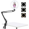 Imagine 1/4 - Suport telefoane tip braț reglabil cu lumină LED PULUZ PKT3089B, Streaming Live