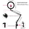 Imagine 2/4 - Suport telefoane tip braț reglabil cu lumină LED PULUZ PKT3089B, Streaming Live