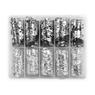 Set plasă decorativă cu accente metalice - Silver & Black Set plasă decorativă cu accente metalice - Silver & Black